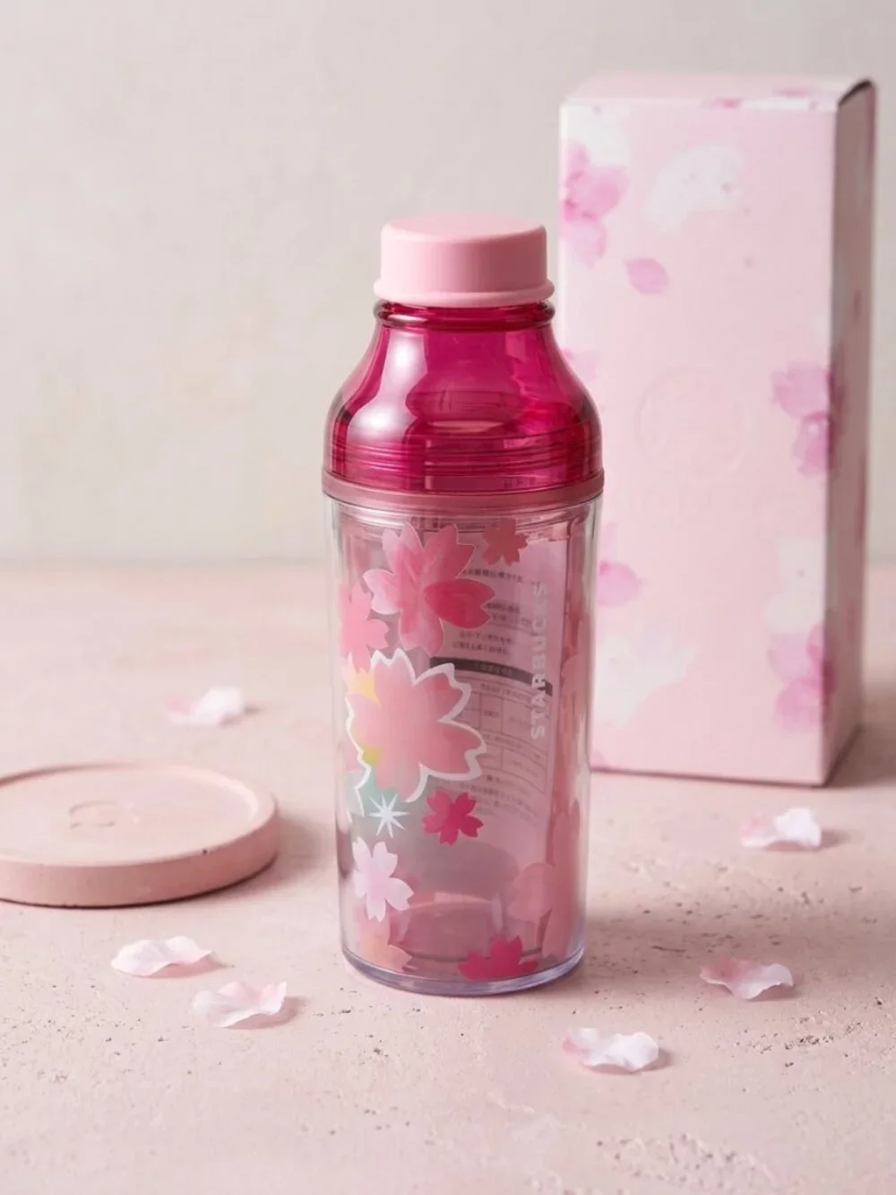 NIB Starbucks Japan Sakura 2019 Double Wall Sunny Bottle Dancing 16oz